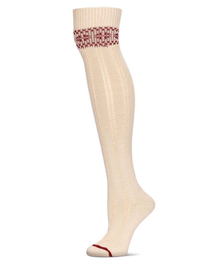 Женские теплые носки до колена из шерстяной смеси с каймой в стиле Fair Isle MeMoi, Ivory
Женские теплые носки до колена из шерстяной смеси с каймой в стиле Fair Isle MeMoi, Ivory