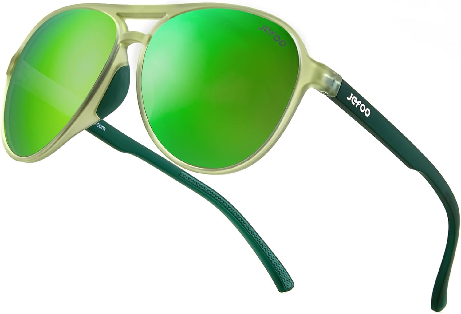 Поляризованные солнцезащитные очки-авиаторы Jefoo для женщин и мужчин, ретро-стиль, спортивные солнцезащитные очки для защиты от УФ-излучения UV400 на открытом воздухе, Green Frame / Green Mirrored Revo Lens
Поляризованные солнцезащитные очки-авиаторы Jefoo для женщин и мужчин, ретро-стиль, спортивные солнцезащитные очки для защиты от УФ-излучения UV400 на открытом воздухе, Green Frame / Green Mirrored Revo Lens