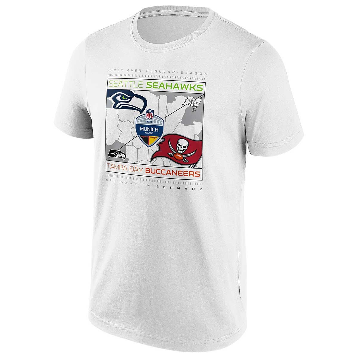 Футболка NFL Seattle Seahawks vs Tampa Bay Buccaneers Munich Match-Up T-Shirt Fanatics, цвет Weiß
Футболка NFL Seattle Seahawks vs Tampa Bay Buccaneers Munich Match-Up T-Shirt Fanatics, цвет Weiß