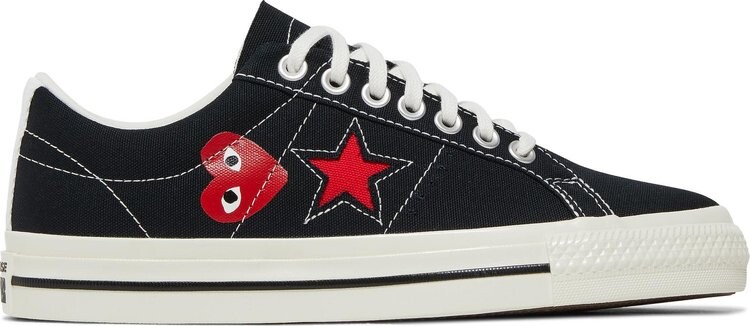 Кроссовки Converse Comme des Garçons Play x One Star Black White, черный 
Кроссовки Converse Comme des Garçons Play x One Star Black White, черный