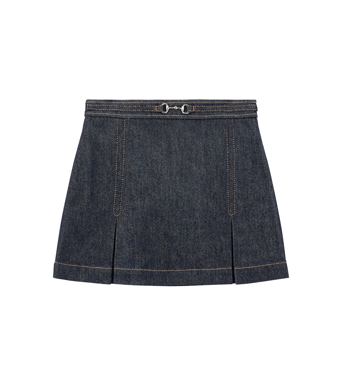 Юбка джинсовая с подвеской Horsebit Gucci Kids, Dark Blue 
Юбка джинсовая с подвеской Horsebit Gucci Kids, Dark Blue