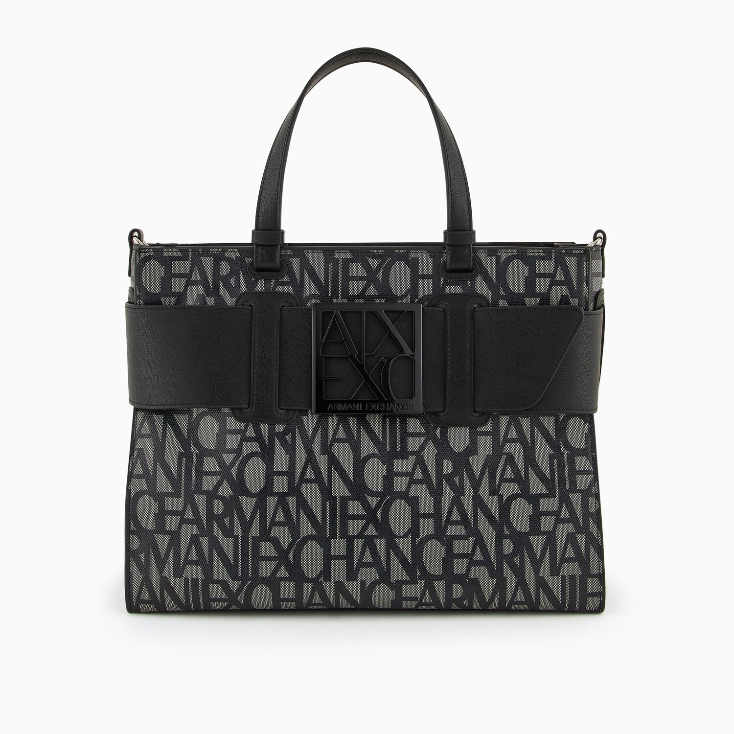 Большая сумка-тоут Armani Exchange с двумя ручками и плечевым ремнем, черный
Большая сумка-тоут Armani Exchange с двумя ручками и плечевым ремнем, черный
