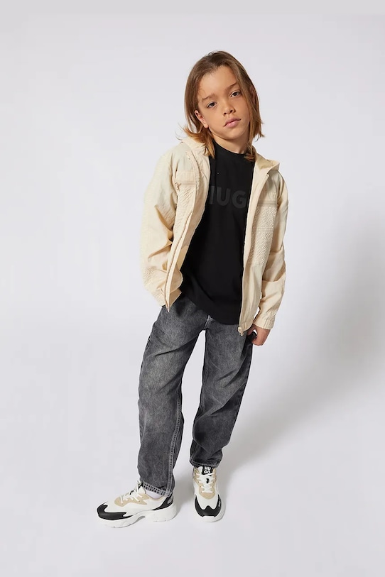 Детская хлопковая футболка Hugo, черный
Детская хлопковая футболка Hugo, черный