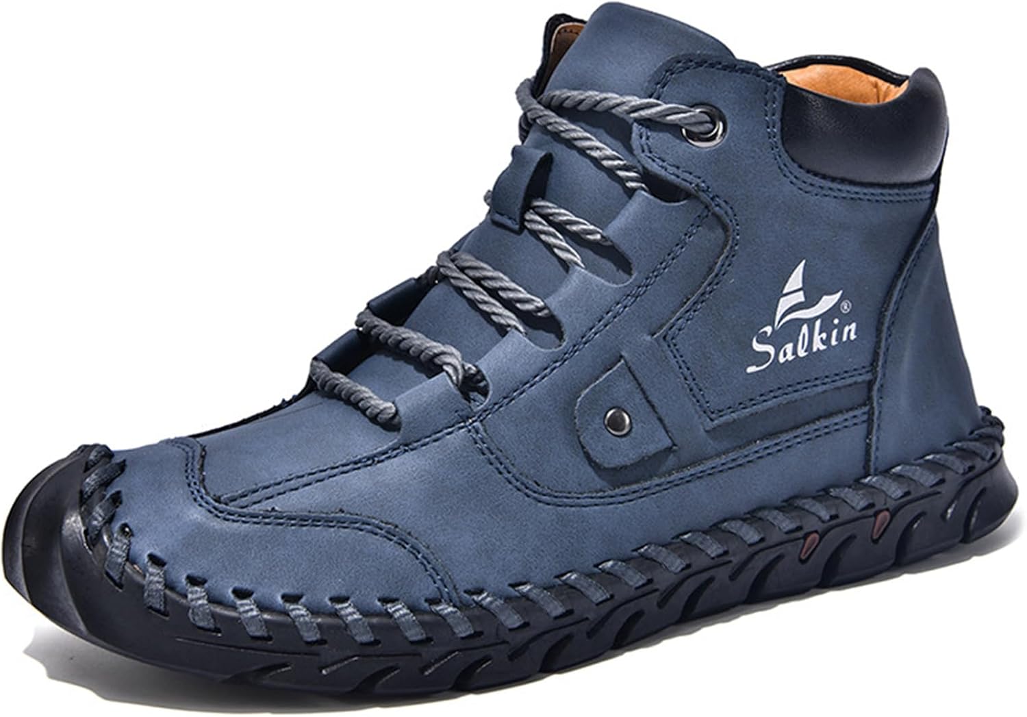 Мужские повседневные кожаные ботинки Чакка с ручной прошивкой, модные кроссовки на шнуровке, легкие, с подошвой, предотвращающей скольжение, средней высоты, для ходьбы и вождения Ptnoka, синий
Мужские повседневные кожаные ботинки Чакка с ручной прошивкой, модные кроссовки на шнуровке, легкие, с подошвой, предотвращающей скольжение, средней высоты, для ходьбы и вождения Ptnoka, синий