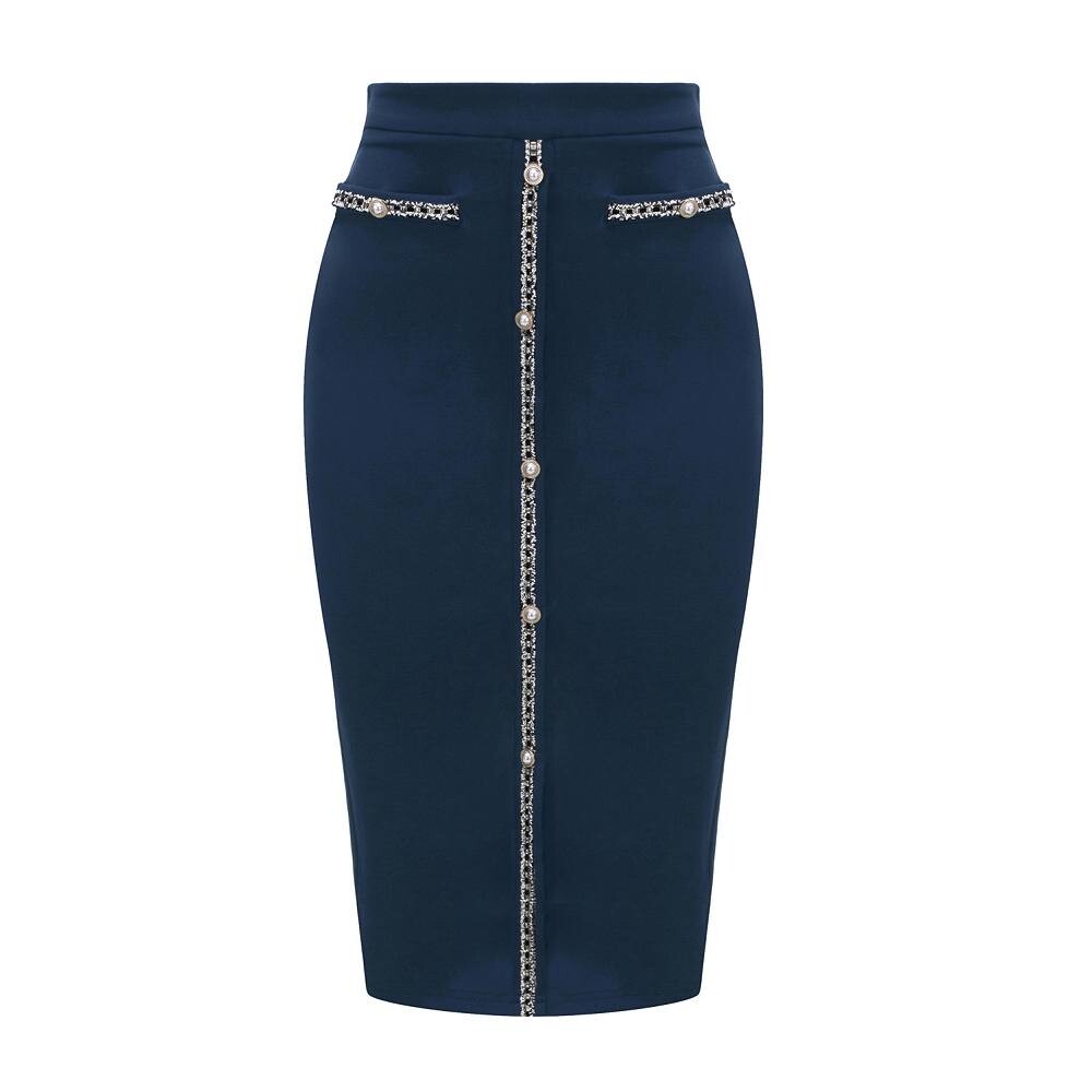 Женская юбка-карандаш с высокой талией, рабочие облегающие юбки миди с твидовой отделкой Hombety, цвет Dark Blue
Женская юбка-карандаш с высокой талией, рабочие облегающие юбки миди с твидовой отделкой Hombety, цвет Dark Blue