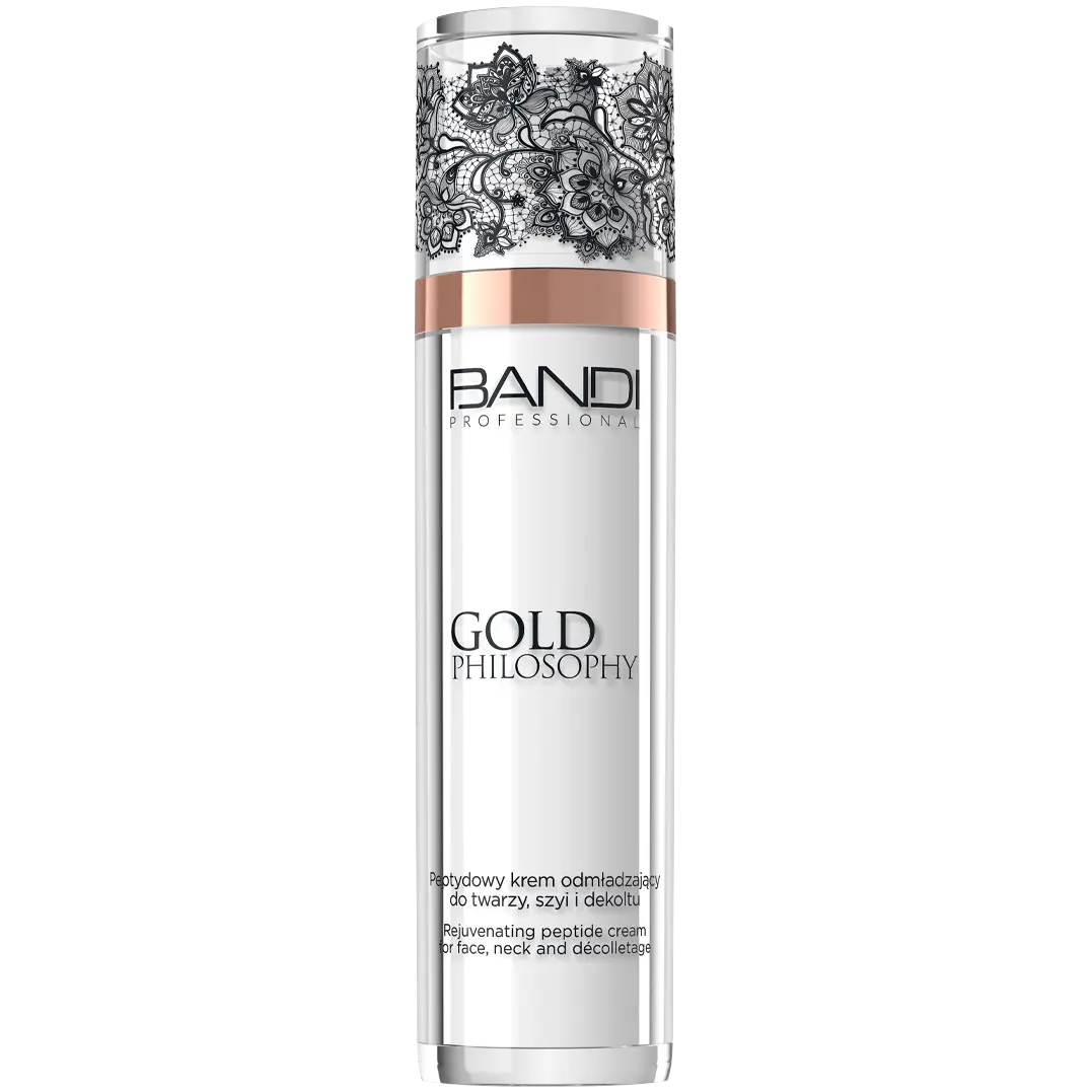 Bandi Gold Philosophy пептидный омолаживающий крем для лица, шеи и зоны декольте, 50 мл
Bandi Gold Philosophy пептидный омолаживающий крем для лица, шеи и зоны декольте, 50 мл