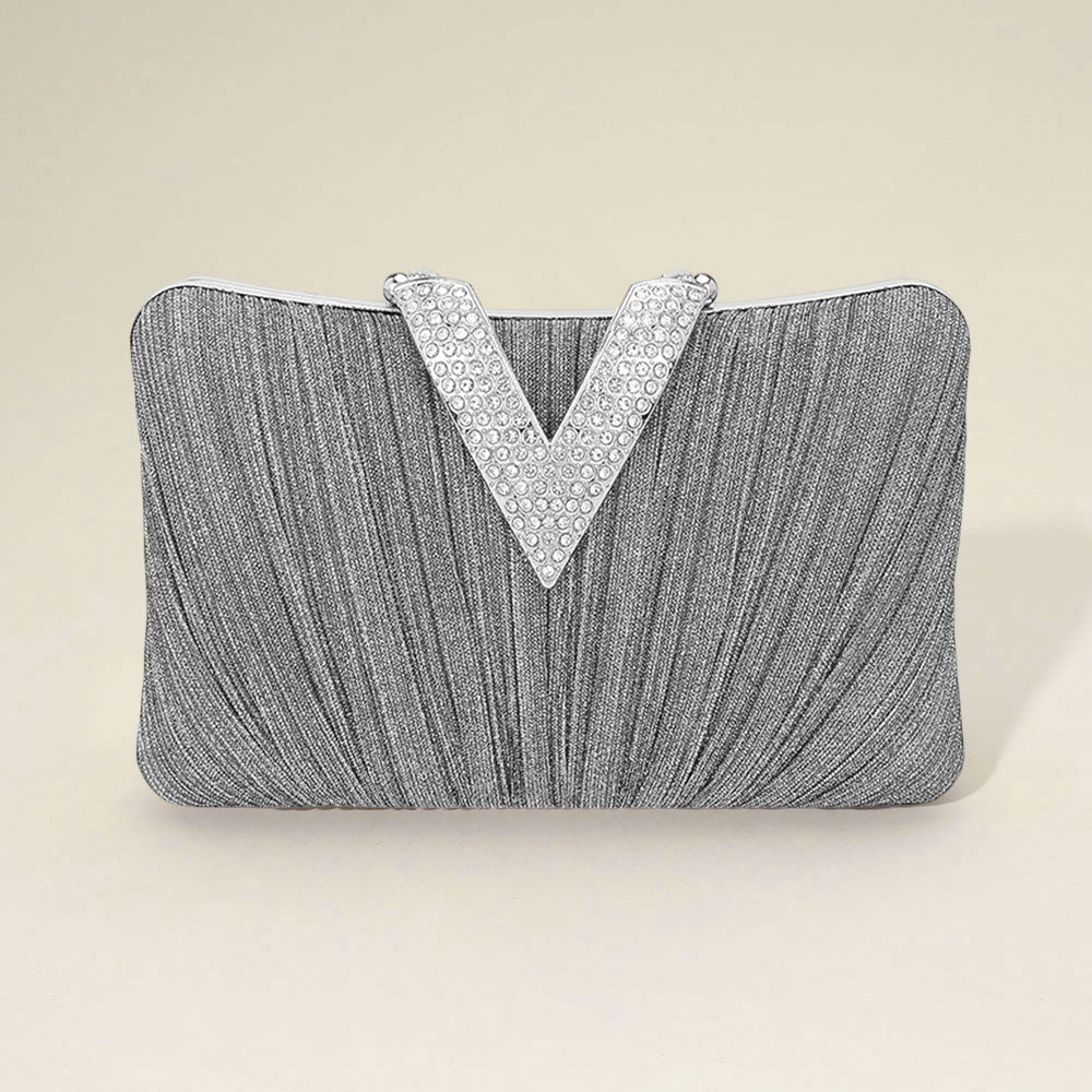 Сверкающая тканевая клатч с каменной отделкой FASHNZFAB, серый
Сверкающая тканевая клатч с каменной отделкой FASHNZFAB, серый