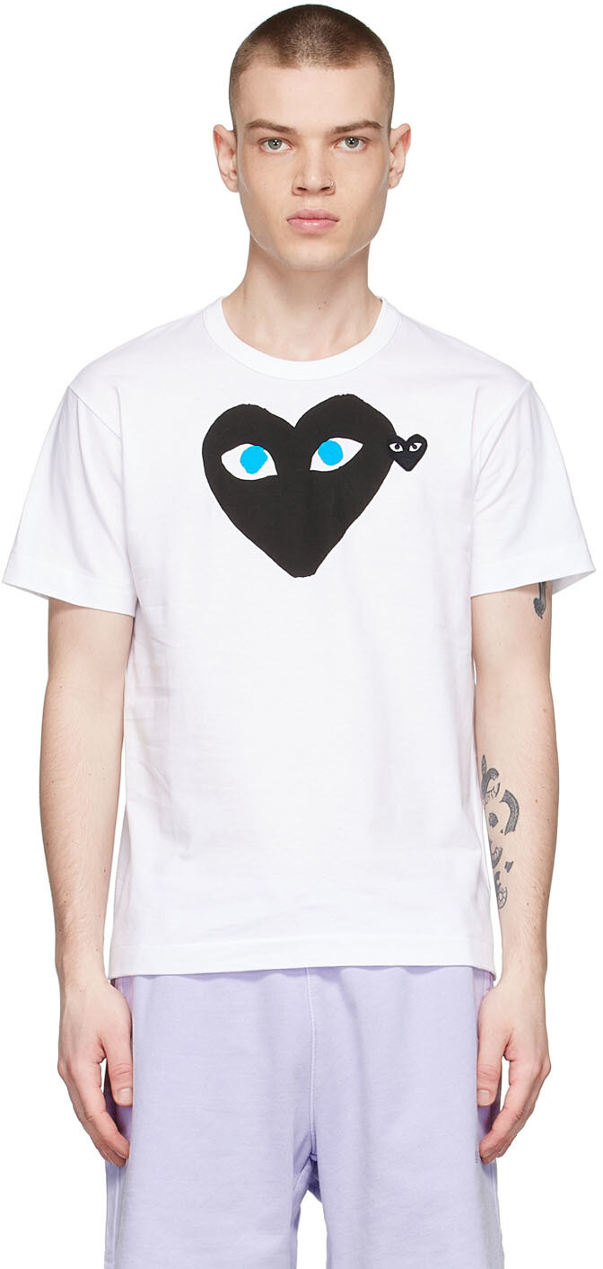 Белая хлопковая футболка Comme des Garçons Play, Белый, Белая хлопковая футболка Comme des Garçons Play
Белая хлопковая футболка Comme des Garçons Play, Белый, Белая хлопковая футболка Comme des Garçons Play