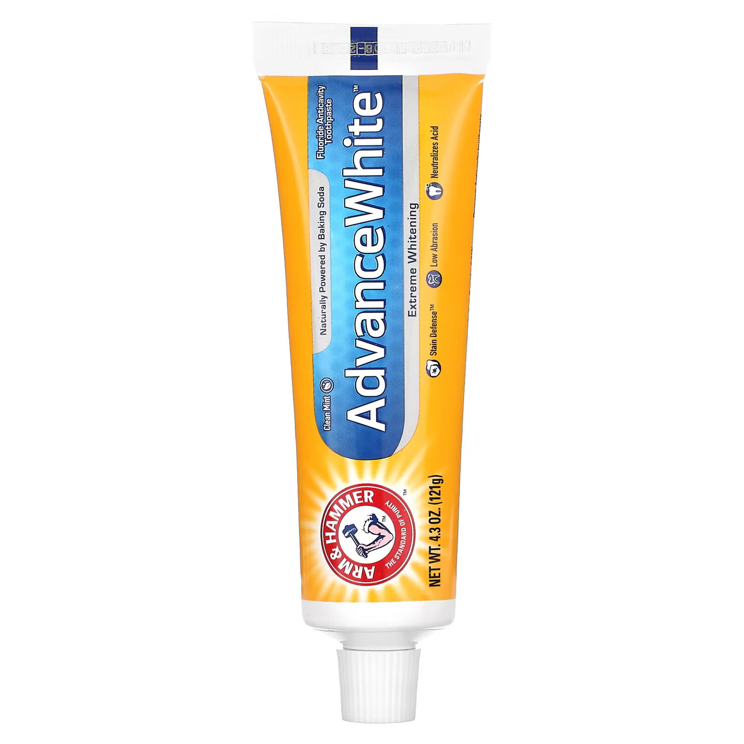 Зубная паста с фтором против кариеса с мятой Arm & Hammer AdvanceWhite, 121 г
Зубная паста с фтором против кариеса с мятой Arm & Hammer AdvanceWhite, 121 г