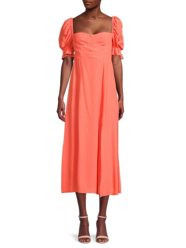 Платье WeWoreWhat с пышными рукавами, кораловый
Платье WeWoreWhat с пышными рукавами, кораловый