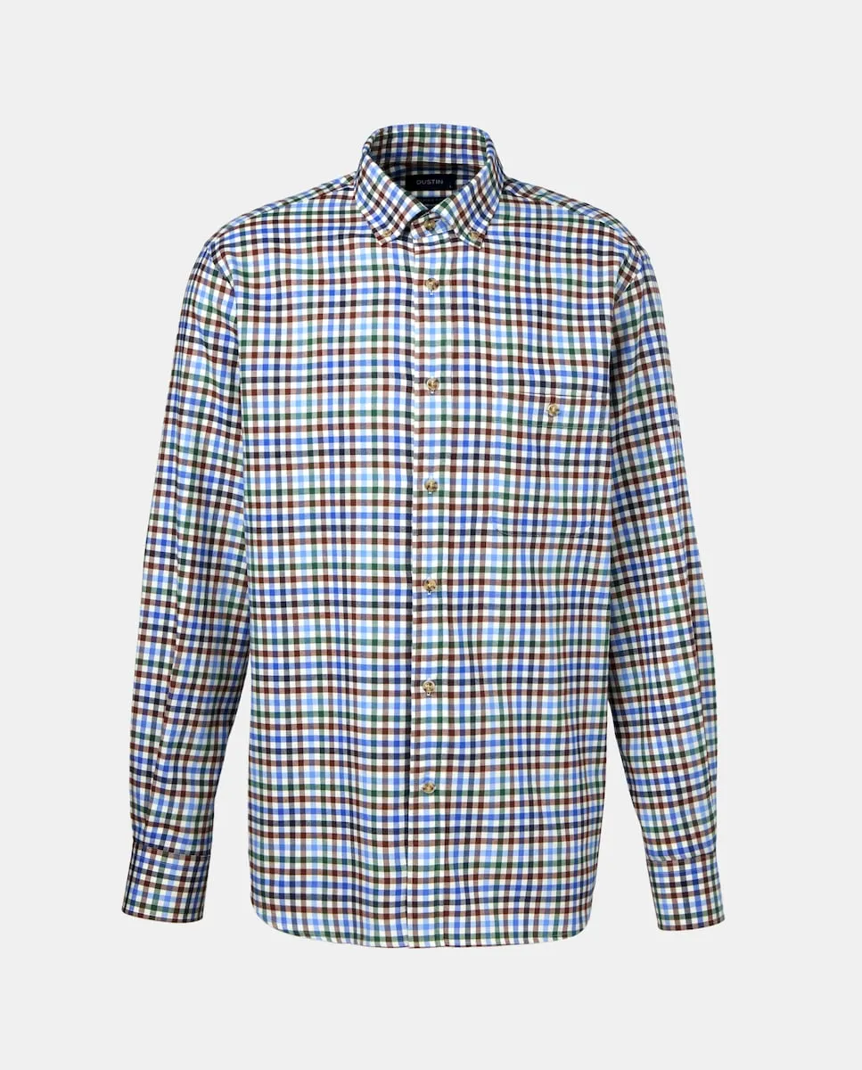 Рубашка из ткани милль веллела в клетку виши триколор классического узора Dustin, коричневый
Рубашка из ткани милль веллела в клетку виши триколор классического узора Dustin, коричневый