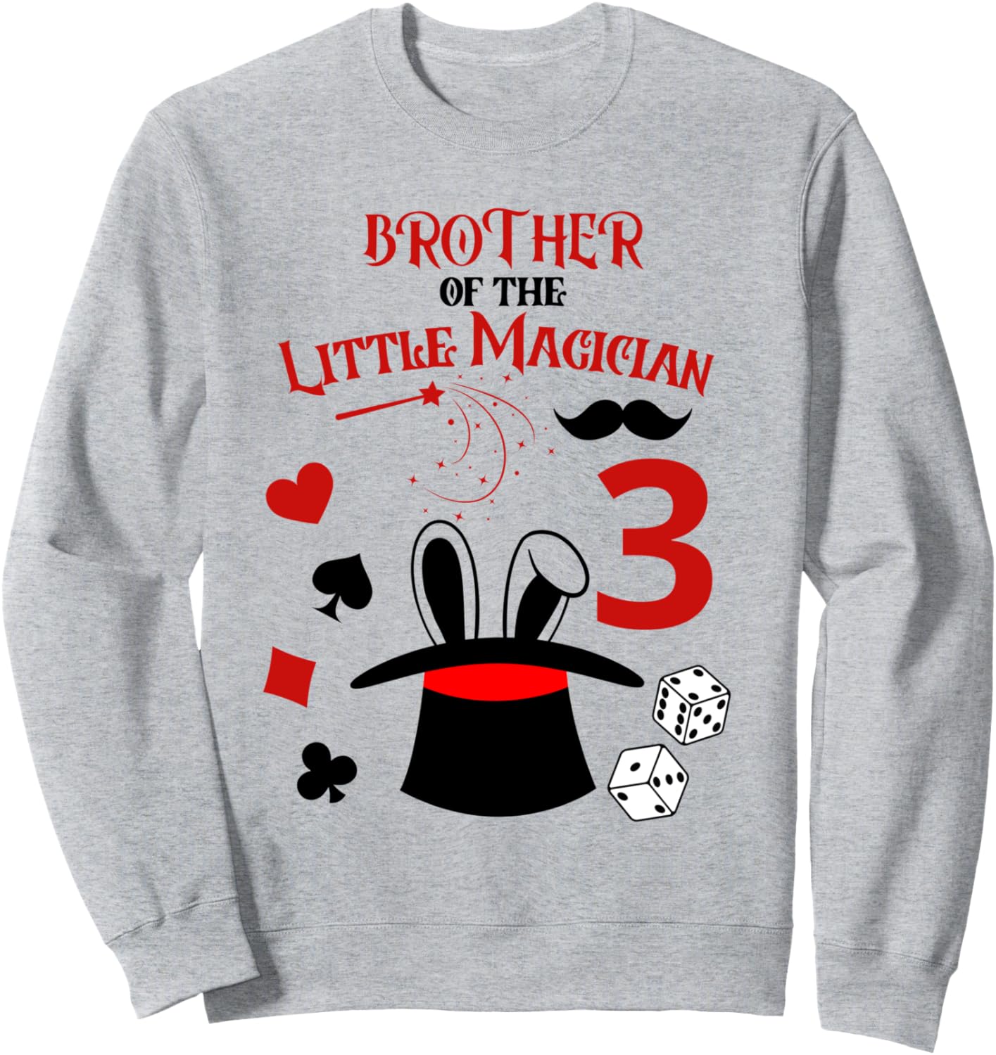 Толстовка с баскетбольными кроссовками и надписью Братья-волшебники на 3-й день рождения Family Look Magician Magic Theme Decorations Gifts, серый
Толстовка с баскетбольными кроссовками и надписью Братья-волшебники на 3-й день рождения Family Look Magician Magic Theme Decorations Gifts, серый