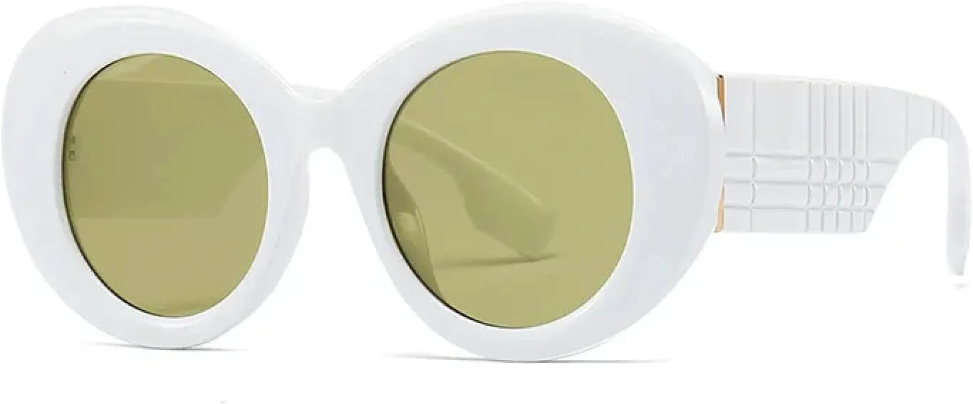 Большие круглые солнцезащитные очки в популярном стиле: полоски, конфетные цвета, панк, для женщин и мужчин, защита от УФ-излучения UV400 VVTWSSW, White-green
Большие круглые солнцезащитные очки в популярном стиле: полоски, конфетные цвета, панк, для женщин и мужчин, защита от УФ-излучения UV400 VVTWSSW, White-green