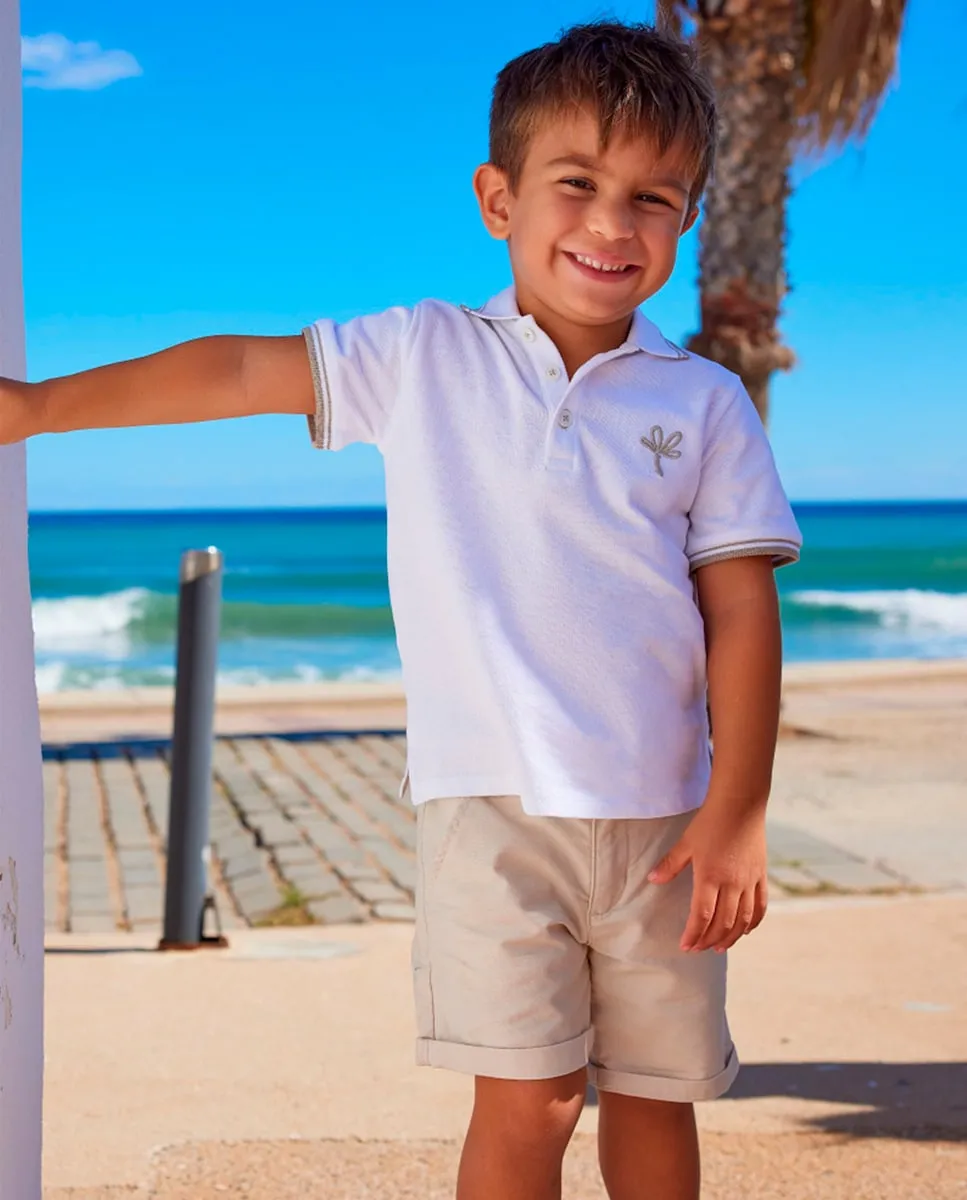 Детский поло для мальчика с коротким рукавом и контрастной отделкой Tuc tuc, белый
Детский поло для мальчика с коротким рукавом и контрастной отделкой Tuc tuc, белый