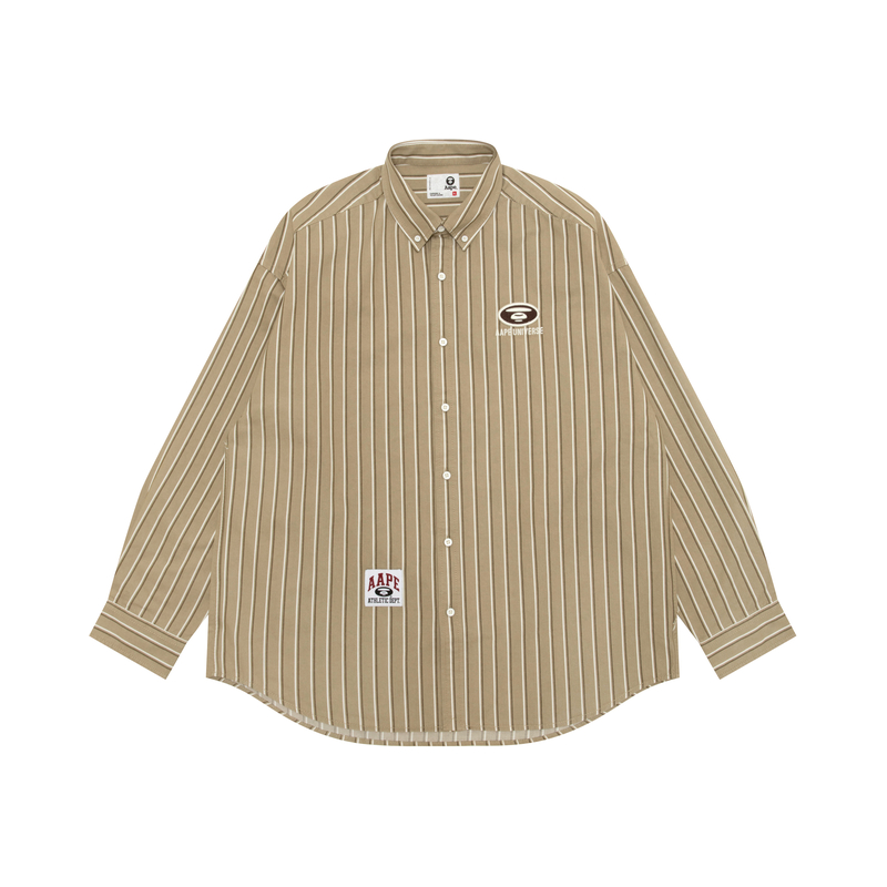 Рубашка A Bathing APE с полосками и вышивкой Aape, хаки
Рубашка A Bathing APE с полосками и вышивкой Aape, хаки