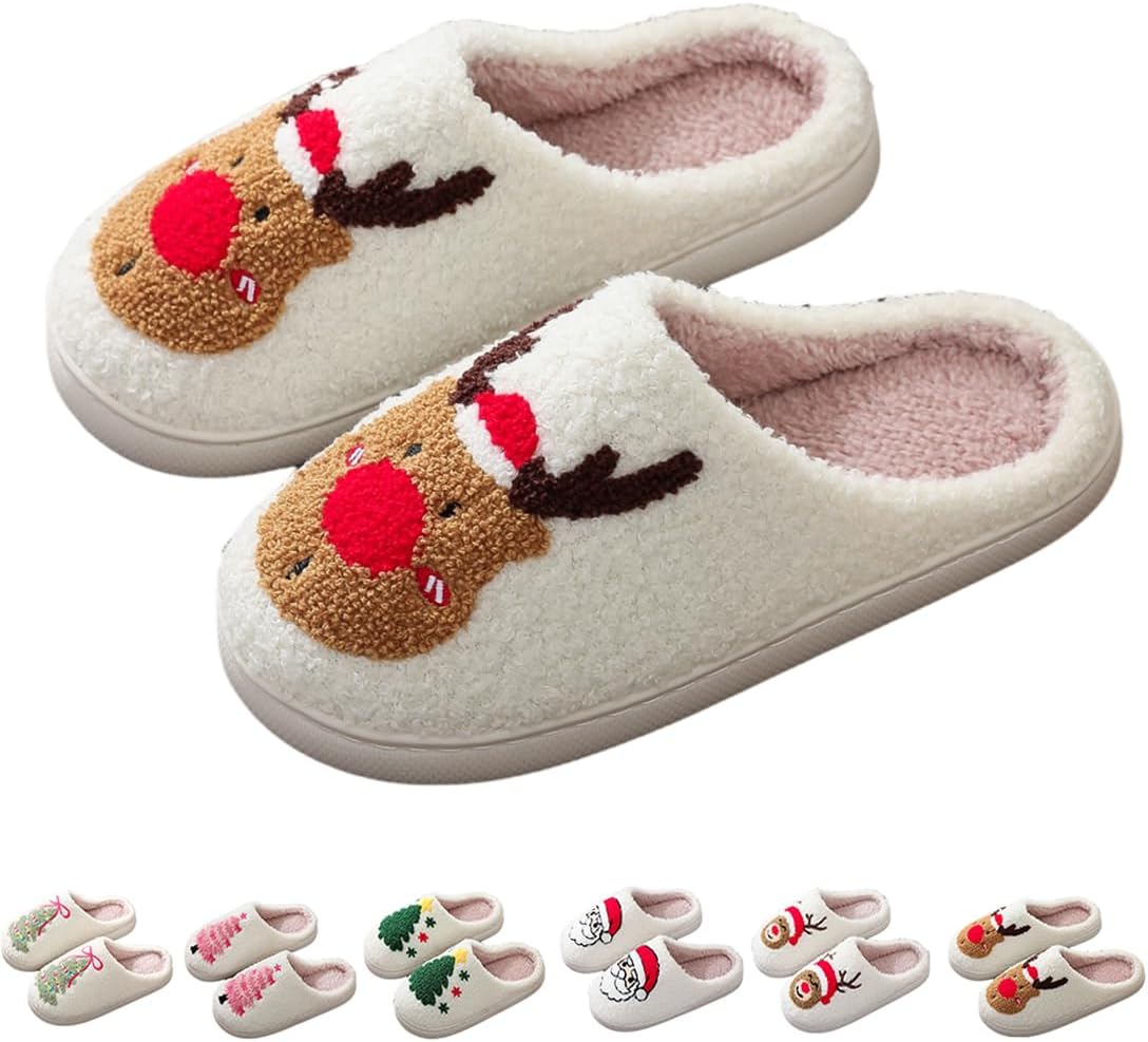 Рождественские тапочки ECNOTX для женщин и мужчин, праздничные плюшевые тапочки, милые мультяшные тапочки с эффектом памяти для пар, Deer
Рождественские тапочки ECNOTX для женщин и мужчин, праздничные плюшевые тапочки, милые мультяшные тапочки с эффектом памяти для пар, Deer