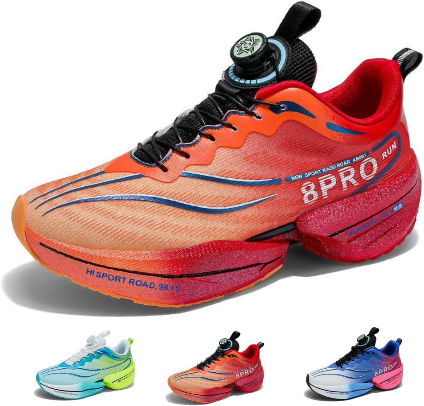Мужские беговые кроссовки для марафона с карбоновой пластиной, толстой амортизирующей подошвой, профессиональные, дышащие, легкие спортивные кеды Macefil, красный/оранжевый
Мужские беговые кроссовки для марафона с карбоновой пластиной, толстой амортизирующей подошвой, профессиональные, дышащие, легкие спортивные кеды Macefil, красный/оранжевый