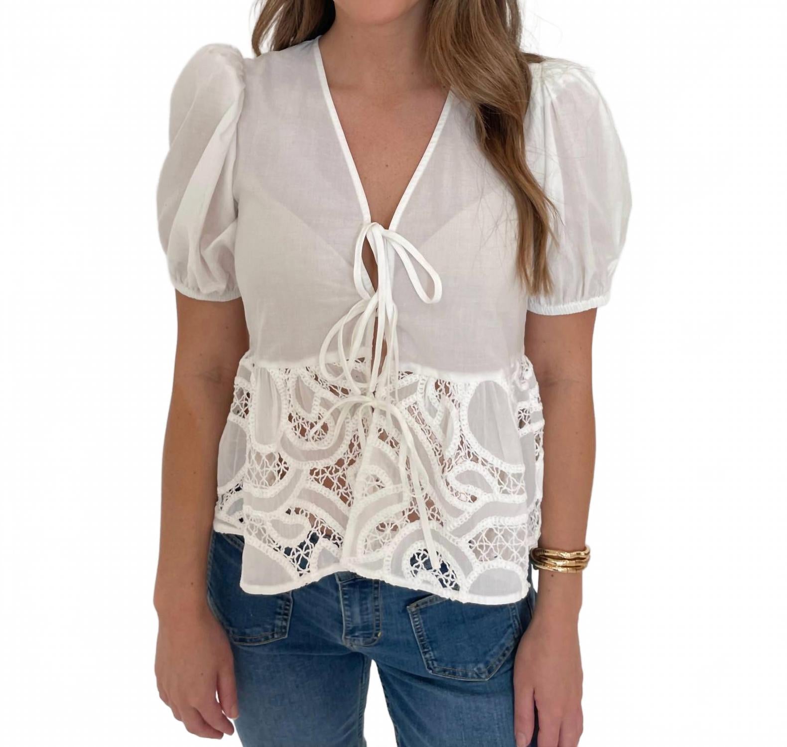 Блузка Lina в цвете слоновая кость Suncoo
Блузка Lina в цвете слоновая кость Suncoo