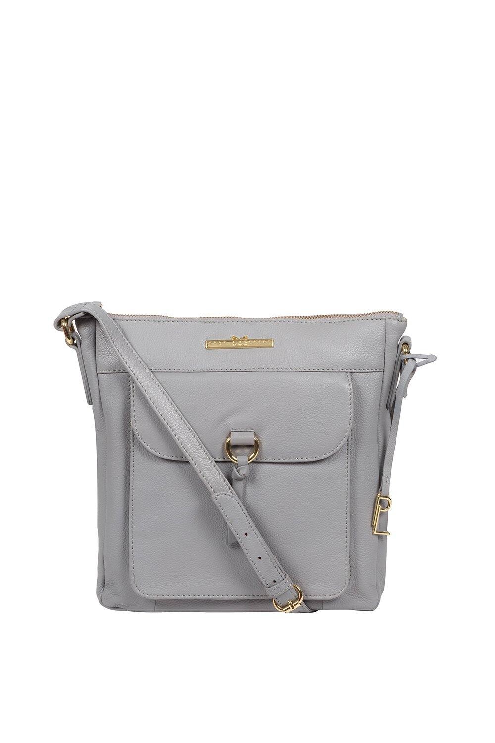 Кожаная сумка через плечо Holbroke Pure Luxuries London, серый 
Кожаная сумка через плечо Holbroke Pure Luxuries London, серый