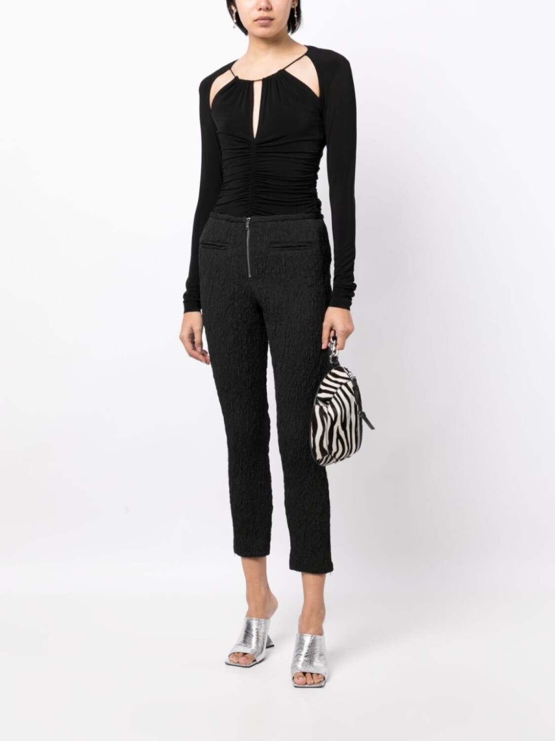 Укороченные брюки с жатым эффектом ISABEL MARANT, черный
Укороченные брюки с жатым эффектом ISABEL MARANT, черный