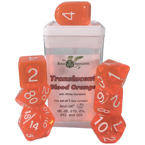 Аксессуары Role 4 Initiative R4I Dice w/ Arch'd4: Translucent - Blood Orange w/ White (7)
Аксессуары Role 4 Initiative R4I Dice w/ Arch'd4: Translucent - Blood Orange w/ White (7)