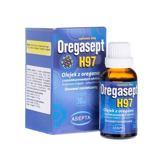 Oregasept H97, масло орегано, 30 мл. Asepta
Oregasept H97, масло орегано, 30 мл. Asepta