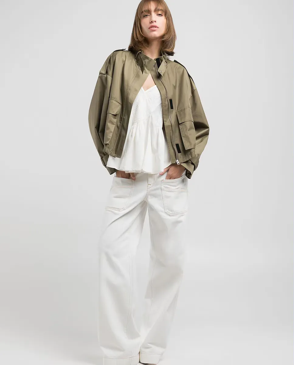 Женские джинсы широкого кроя с карманами Replay, белый
Женские джинсы широкого кроя с карманами Replay, белый