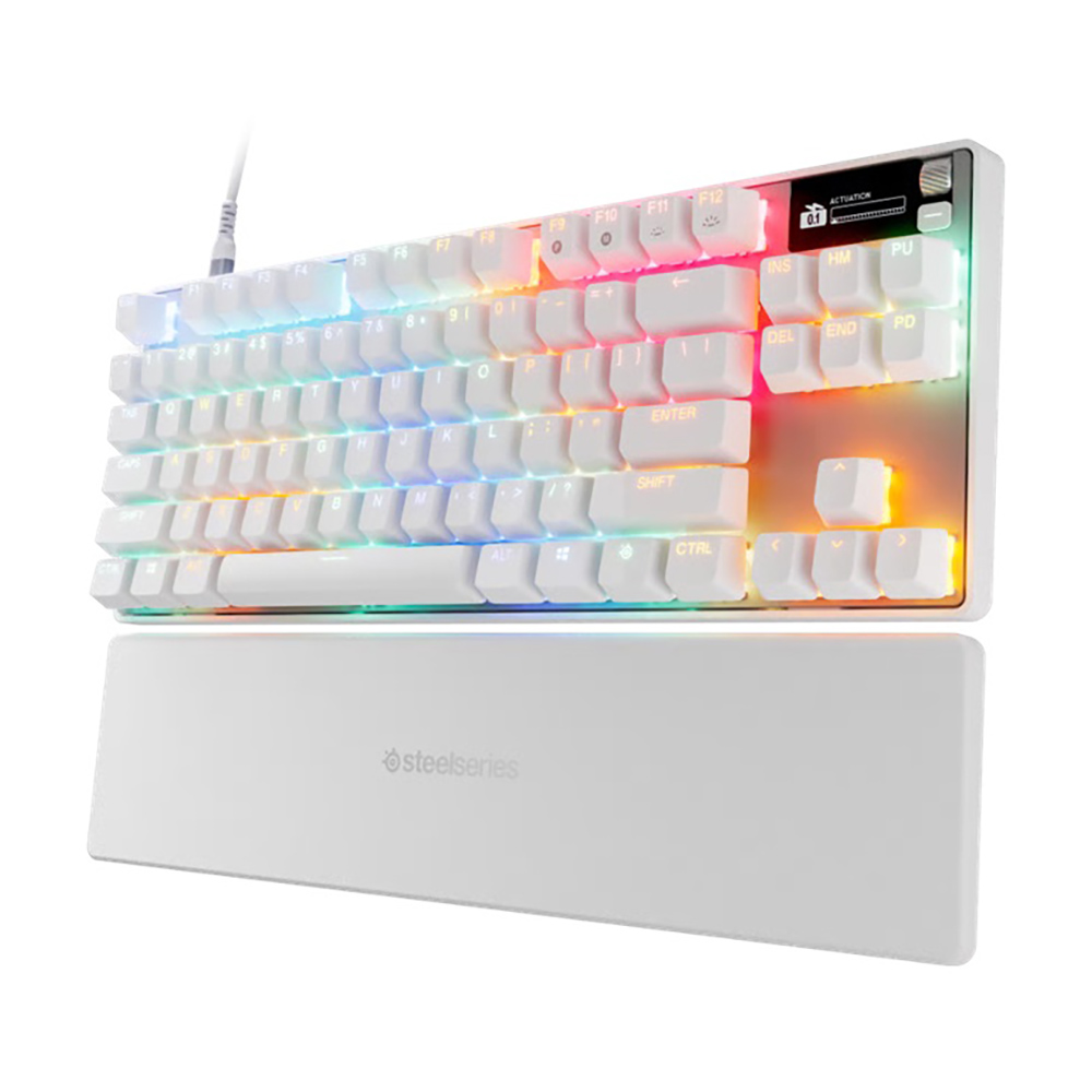 Клавиатура игровая проводная механическая SteelSeries Apex PRO Gen 3 TKL, OmniPoint 3.0, белый, английская раскладка
Клавиатура игровая проводная механическая SteelSeries Apex PRO Gen 3 TKL, OmniPoint 3.0, белый, английская раскладка
