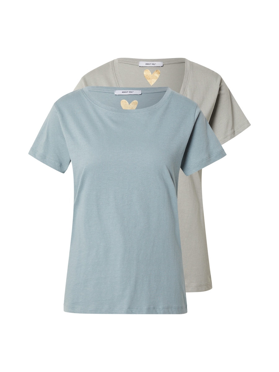 Рубашка ABOUT YOU Hanne, серый/мятный
Рубашка ABOUT YOU Hanne, серый/мятный