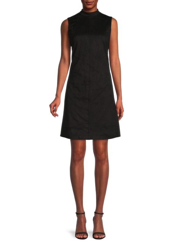 Платье прямого кроя Donna Karan с воротником-стойкой, черный
Платье прямого кроя Donna Karan с воротником-стойкой, черный