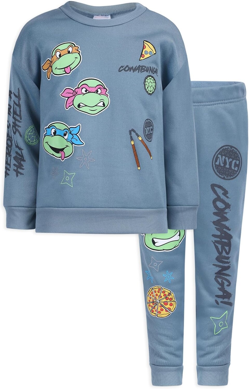 Детский костюм Nickelodeon Teenage Mutant Ninja Turtles, Sweatshirt and Pant, 2 предмета, серо-голубой
Детский костюм Nickelodeon Teenage Mutant Ninja Turtles, Sweatshirt and Pant, 2 предмета, серо-голубой