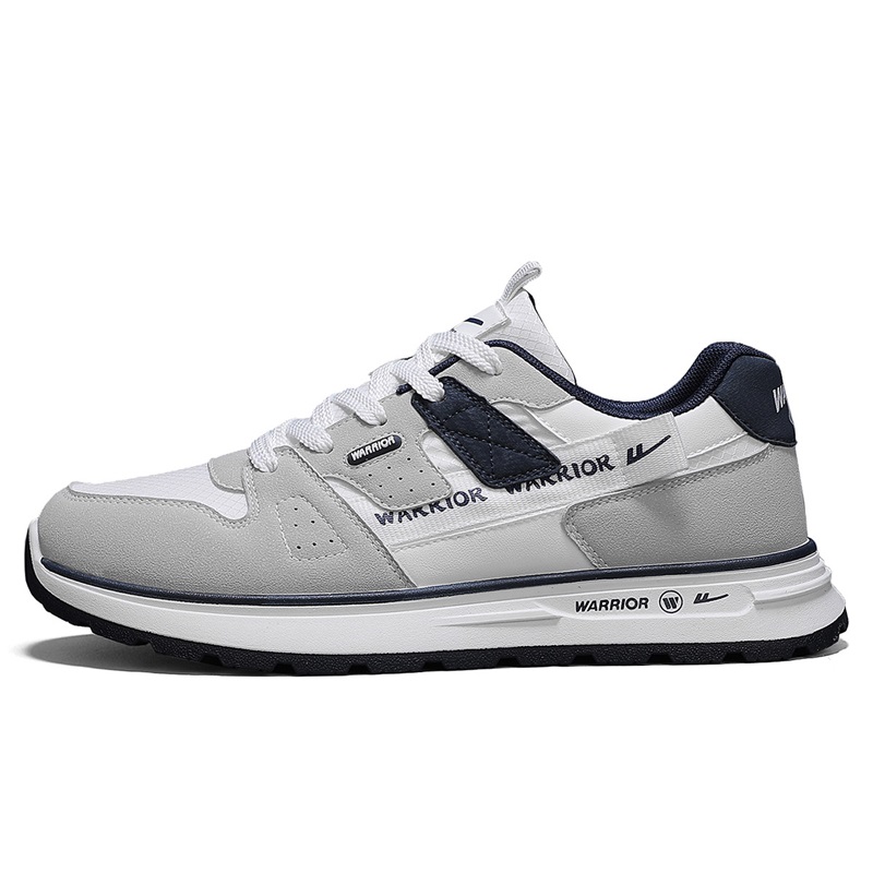 WARRIOR Покрытие износостойкое, легкое, нескользящее, низкое, повседневное, мужские светло-серые, белые, темно-синие туфли 
WARRIOR Покрытие износостойкое, легкое, нескользящее, низкое, повседневное, мужские светло-серые, белые, темно-синие туфли