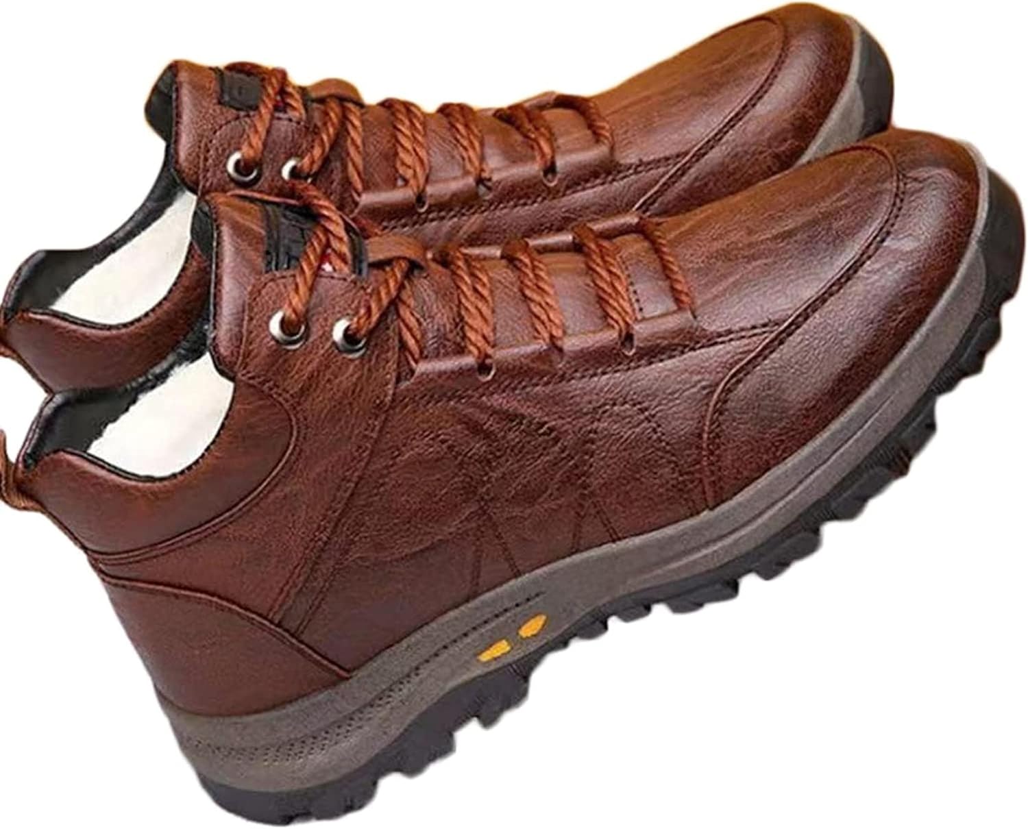 Мужские зимние ботинки Yiozoi, теплые короткие сапоги с мехом, для улицы и повседневной носки, удобные высокие кожаные ботинки на шнуровке, коричневый
Мужские зимние ботинки Yiozoi, теплые короткие сапоги с мехом, для улицы и повседневной носки, удобные высокие кожаные ботинки на шнуровке, коричневый