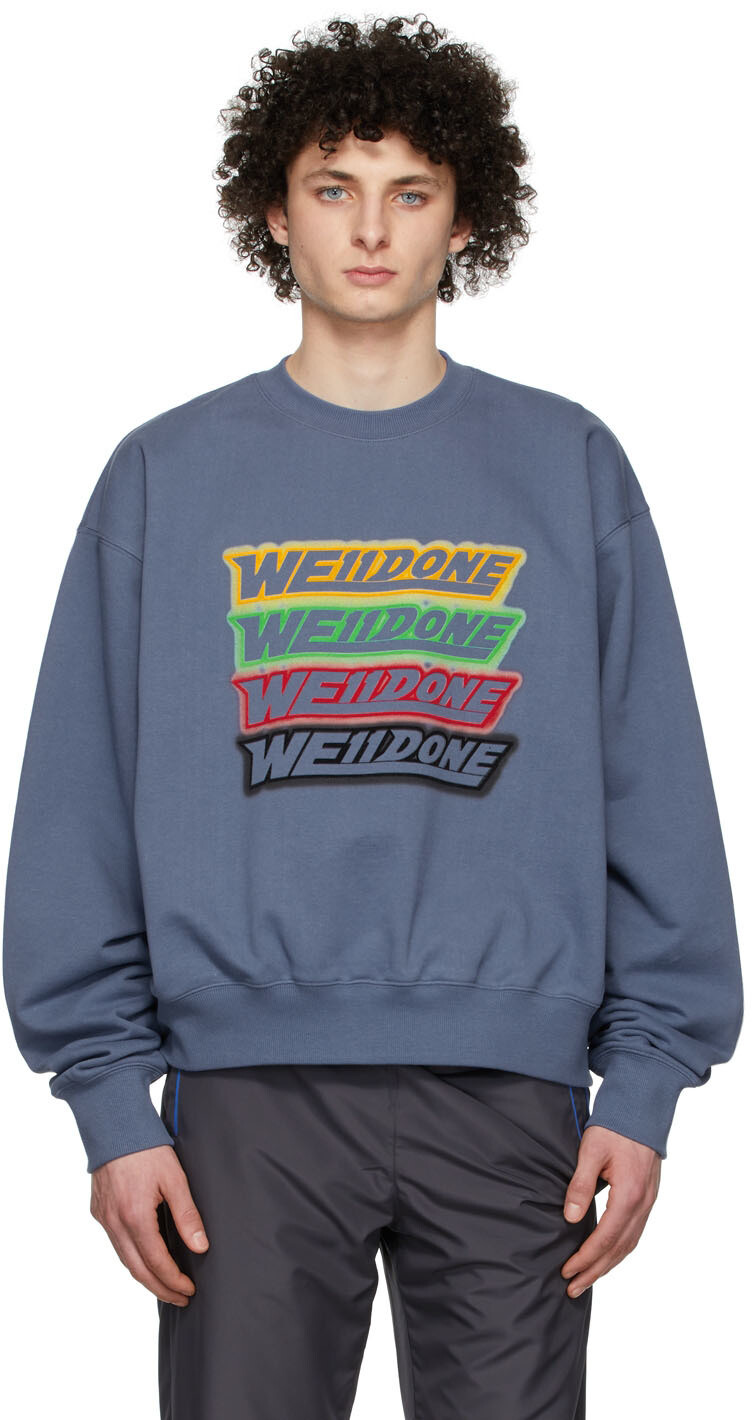 Темно-синий свитшот из ткани френч терри We11done
Темно-синий свитшот из ткани френч терри We11done