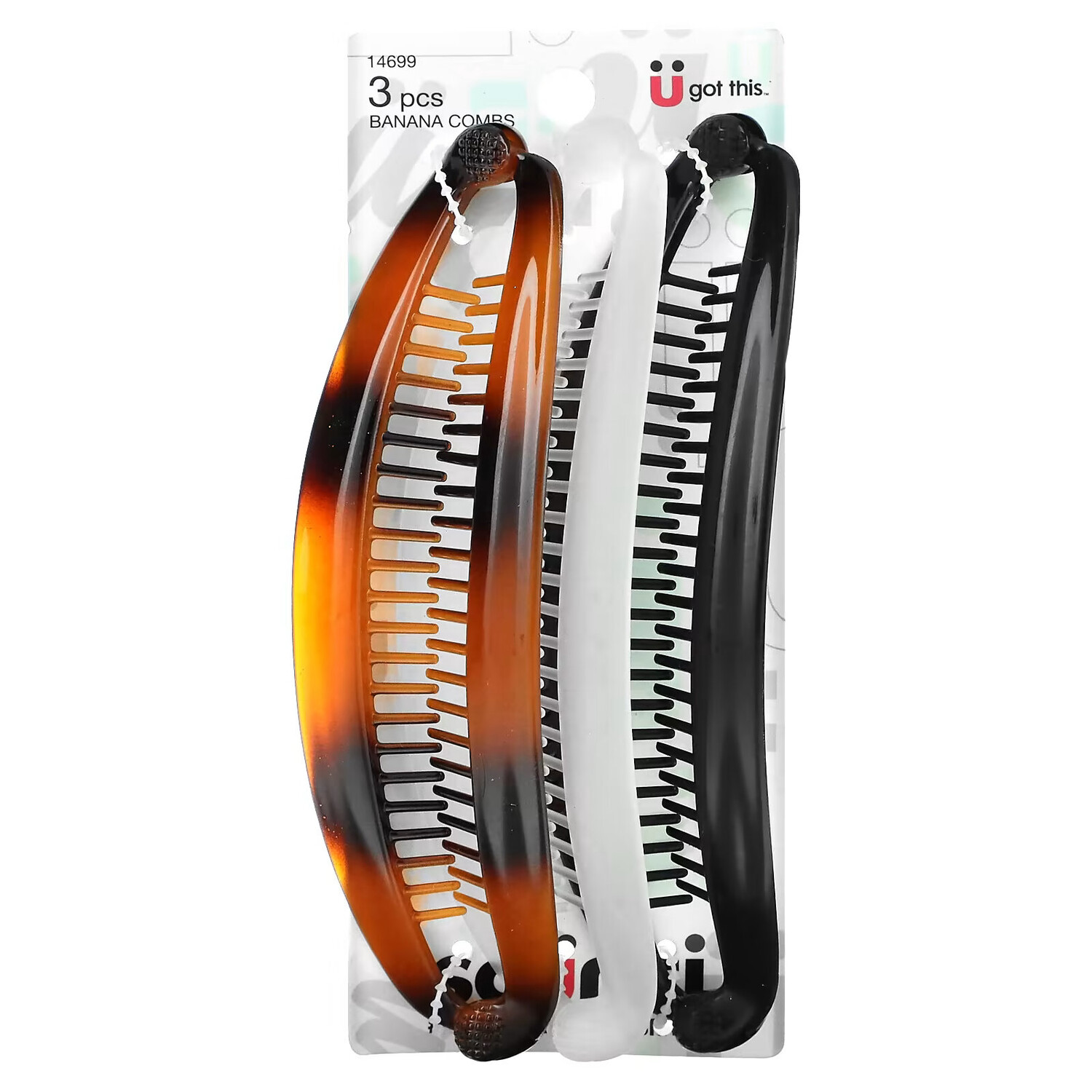 Scunci, Заколки-бананы, разные цвета, 3 штуки
Scunci, Заколки-бананы, разные цвета, 3 штуки