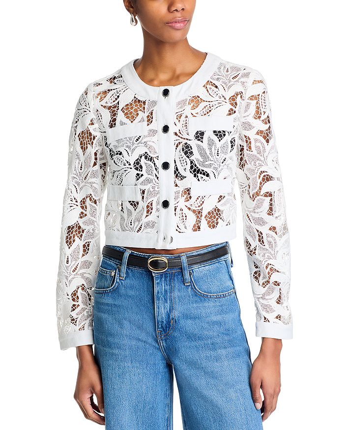 Жакет Ashley с кружевом Derek Lam 10 Crosby, белый 
Жакет Ashley с кружевом Derek Lam 10 Crosby, белый