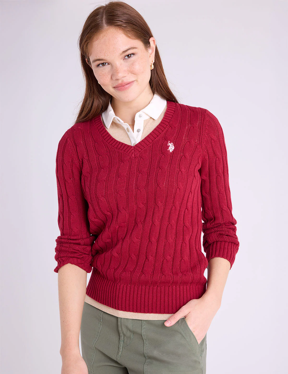 Свитер U.S. Polo Assn Soft Cable V-neck, красный
Свитер U.S. Polo Assn Soft Cable V-neck, красный