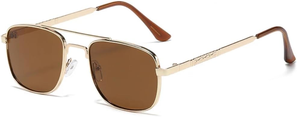 Солнцезащитные очки с защитой от УФ-излучения UV400 | Большая металлическая оправа с двойным мостиком и градиентными линзами | Для женщин и мужчин, для занятий спортом на открытом воздухе и вождения DSVIGF, Gold-brown
Солнцезащитные очки с защитой от УФ-излучения UV400 | Большая металлическая оправа с двойным мостиком и градиентными линзами | Для женщин и мужчин, для занятий спортом на открытом воздухе и вождения DSVIGF, Gold-brown