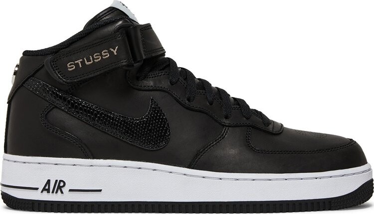 Кроссовки Nike Stussy x Air Force 1 Mid 'Black Snakeskin', черный
Кроссовки Nike Stussy x Air Force 1 Mid 'Black Snakeskin', черный