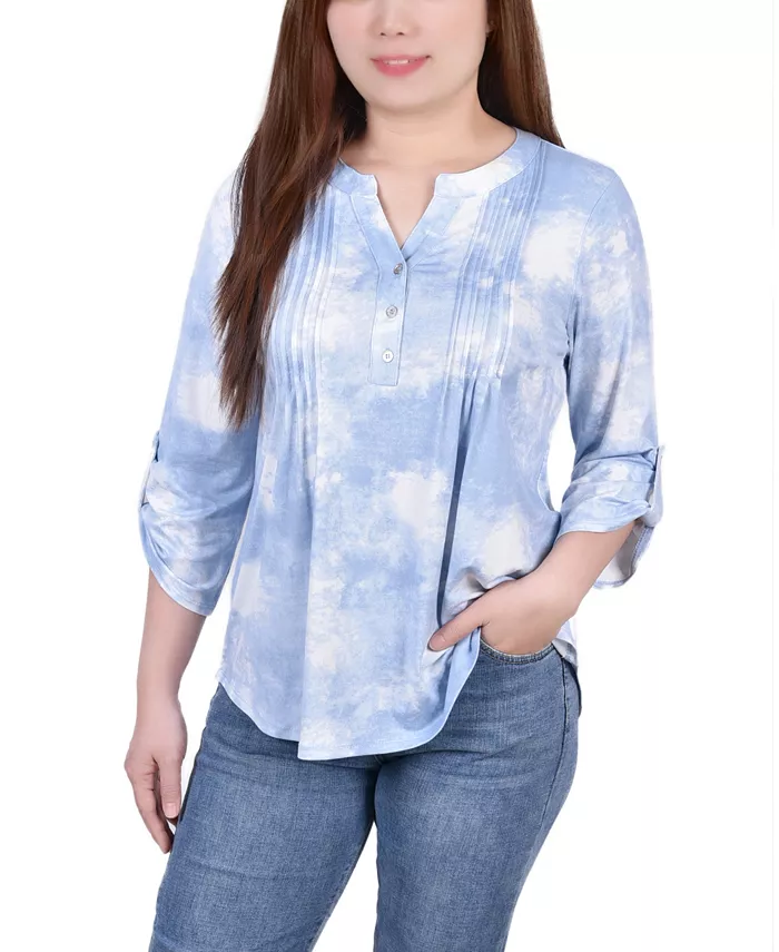 Женский трикотажный жаккардовый топ с рукавом 3/4 и отворотом NY Collection, мультиколор
Женский трикотажный жаккардовый топ с рукавом 3/4 и отворотом NY Collection, мультиколор