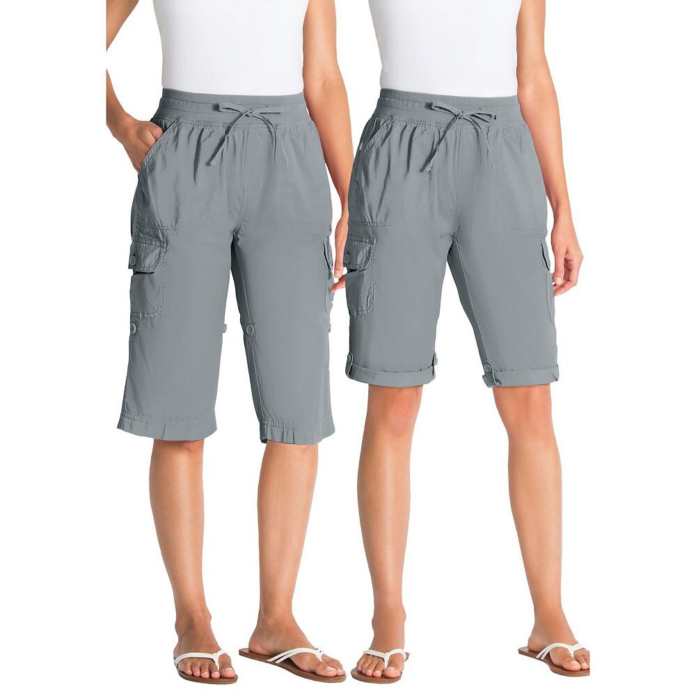 Женские шорты-карго трансформируемой длины больших размеров Woman Within, цвет Gunmetal
Женские шорты-карго трансформируемой длины больших размеров Woman Within, цвет Gunmetal