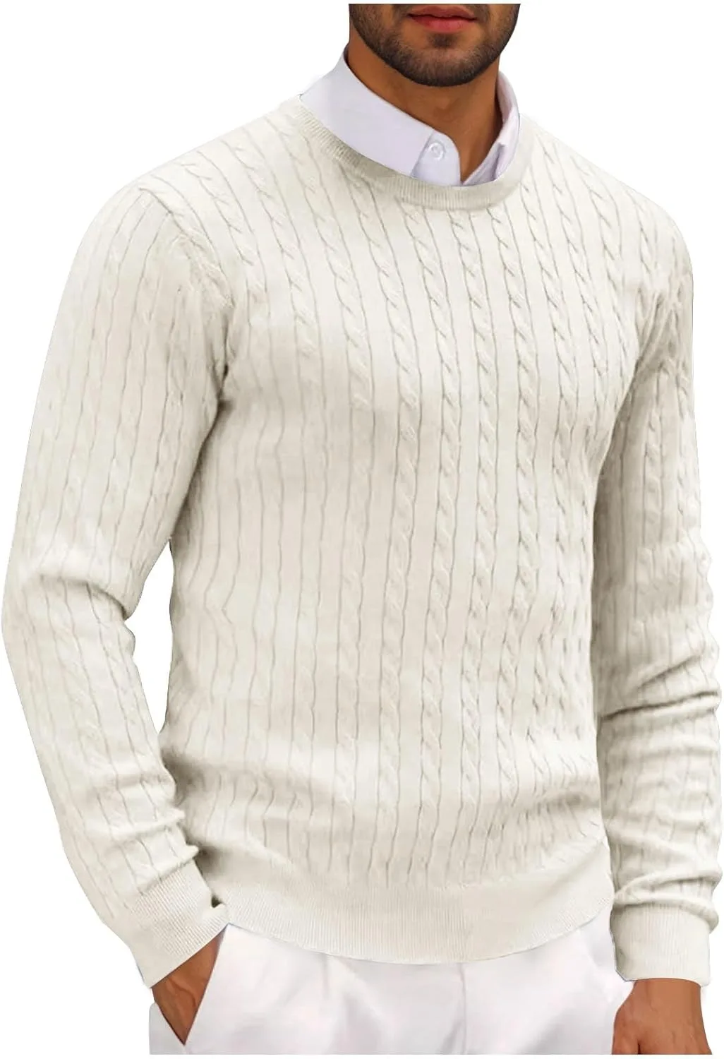 Мужской свитер с круглым вырезом Basic Slim Fit
Мужской свитер с круглым вырезом Basic Slim Fit