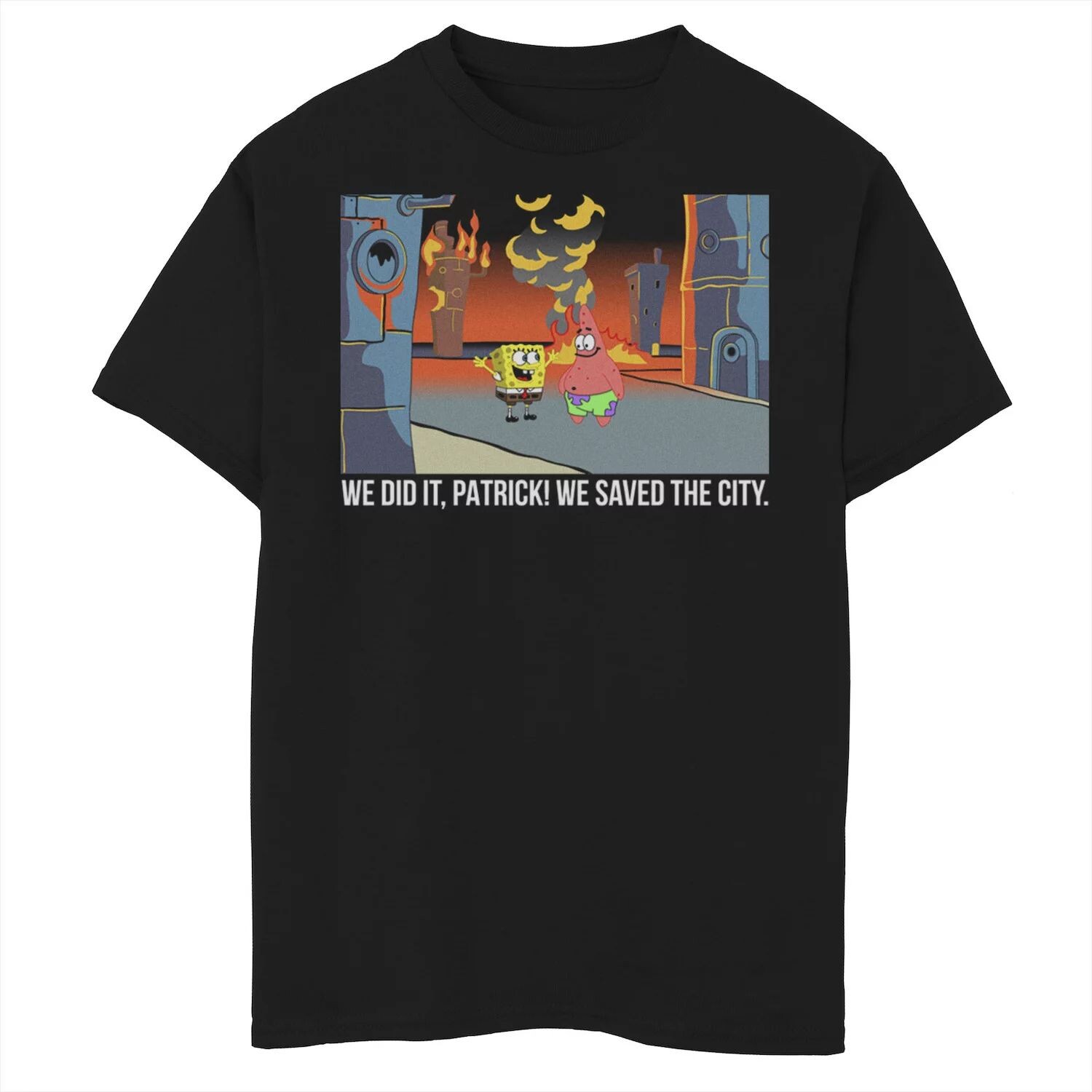 Футболка с рисунком «Губка Боб Квадратные Штаны» для мальчиков 8–20 лет «Мы спасли город» Nickelodeon
Футболка с рисунком «Губка Боб Квадратные Штаны» для мальчиков 8–20 лет «Мы спасли город» Nickelodeon