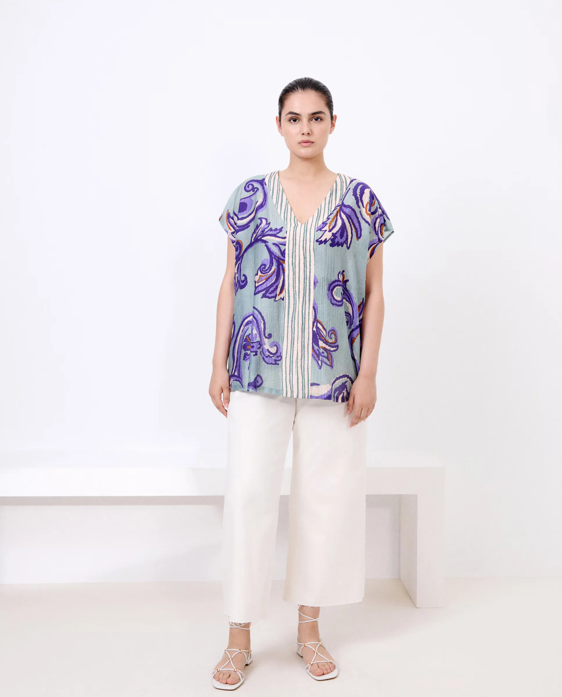 Женская блузка с коротким рукавом и принтом Couchel, зеленый
Женская блузка с коротким рукавом и принтом Couchel, зеленый