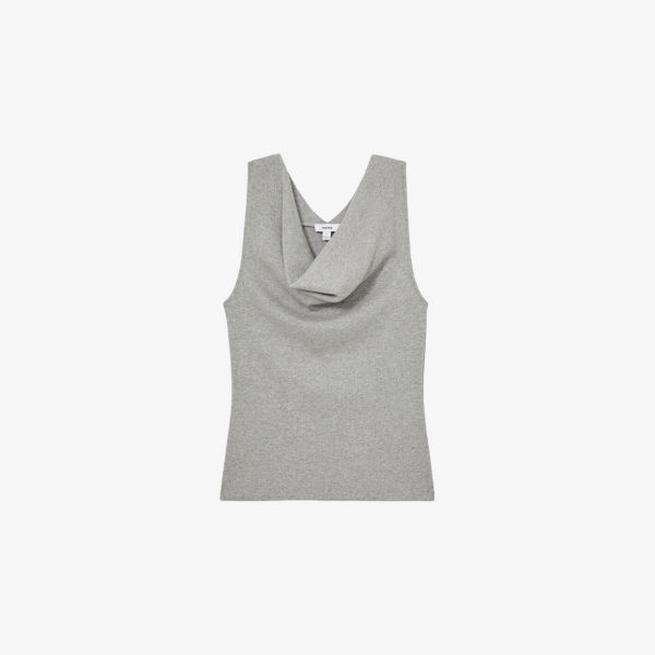 Безрукавка Reiss с воротником-хомут, серый 
Безрукавка Reiss с воротником-хомут, серый