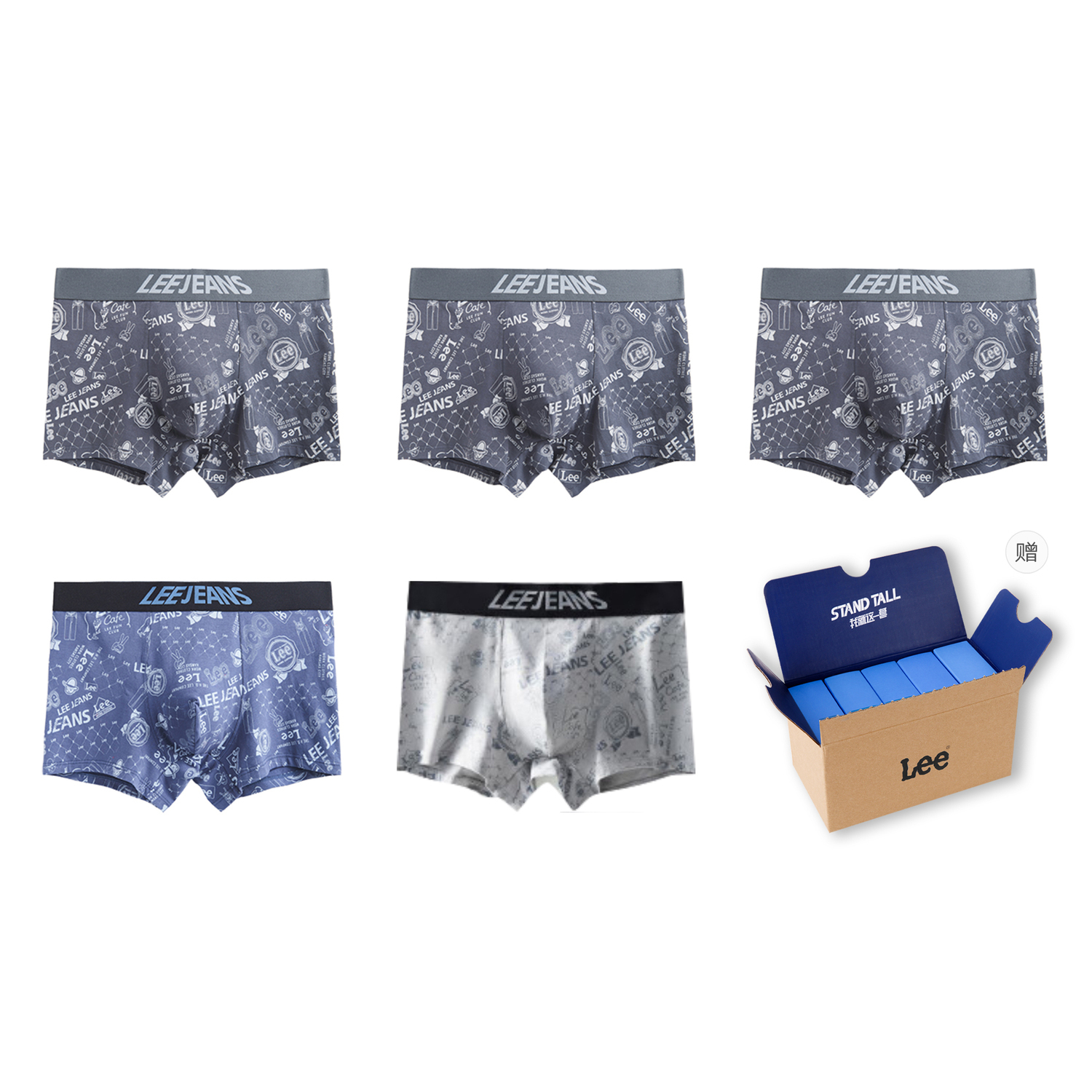 Lee Подарочный набор мужского белья 5 пар
Lee Подарочный набор мужского белья 5 пар