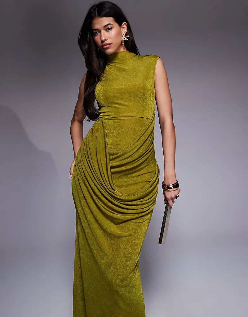 Платье макси ASOS DESIGN с облегающим фактурным кроем, рукавами-крылышками и драпировкой цвета лайма
Платье макси ASOS DESIGN с облегающим фактурным кроем, рукавами-крылышками и драпировкой цвета лайма