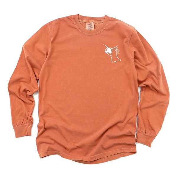 Boo cheri ghost - женская футболка с длинным рукавом и принтом, окрашенная в процессе пошива Simply Sage Market, Yam
Boo cheri ghost - женская футболка с длинным рукавом и принтом, окрашенная в процессе пошива Simply Sage Market, Yam