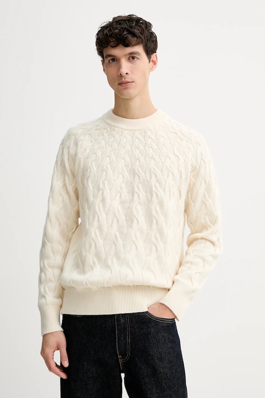 Свитер из смесовой шерсти Calvin Klein, бежевый
Свитер из смесовой шерсти Calvin Klein, бежевый