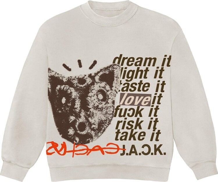 Толстовка Cactus Jack by Travis Scott D.L.T.L.F.R.T. Crewneck 'Off White', кремовый, Бежевый, Толстовка Cactus Jack by Travis Scott D.L.T.L.F.R.T. Crewneck 'Off White', кремовый
Толстовка Cactus Jack by Travis Scott D.L.T.L.F.R.T. Crewneck 'Off White', кремовый, Бежевый, Толстовка Cactus Jack by Travis Scott D.L.T.L.F.R.T. Crewneck 'Off White', кремовый